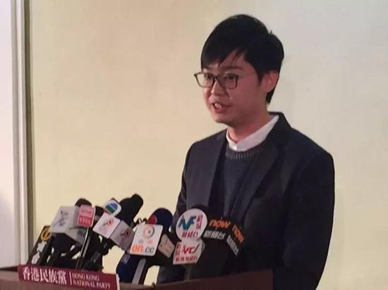 陈浩天系“香港民族党”召集人。图片来源:香港《星岛日报》