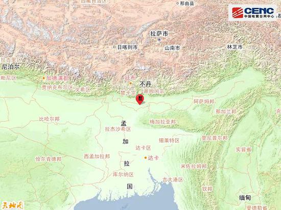 印度发生5.4级地震 距我国边境线最近约147公里