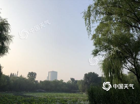 今晨北京天气阴沉,体感舒适。(图/王晓)