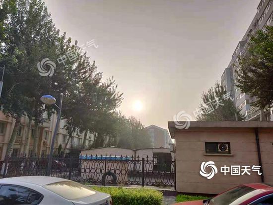 北京阳光逐渐上线,闷热来袭。(图/张晗熙)
