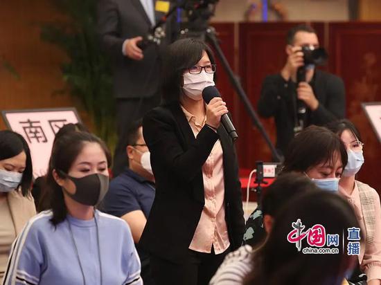 CNBC记者提问(图源:中国网)
