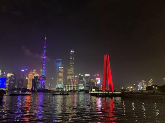 张玖拍的外滩景色。