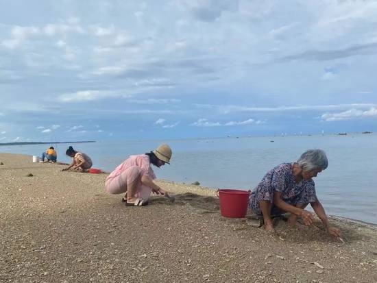 跟着当地人在海边挖螺 | 受访者供图