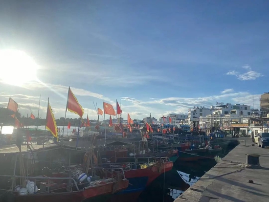 谭门镇停泊的渔船 | 受访者供图