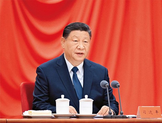 2025年1月6日,中共中央總書記、國家主席、中央軍委主席習近平在中國共產黨第二十屆中央紀律檢查委員會第四次全體會議上發表重要講話。 新華社記者 李學仁/攝