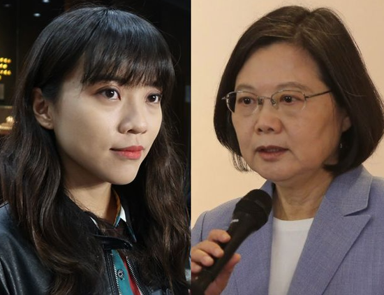 黄捷与蔡英文(图源:“中央社”)
