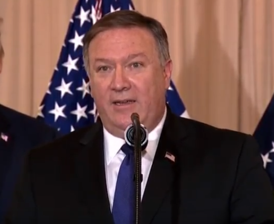 美国国务卿迈克·蓬佩奥（图片来源：今日美国视频截图）