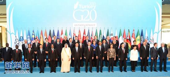 G20领导人“全家福”。