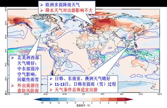 国外天气趋势预报