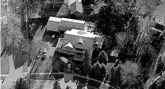 巴菲特住宅的俯瞰图。
