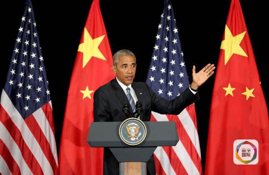 9月5日，出席G20杭州峰会的美国总统奥巴马在杭州举行新闻发布会。新华社记者陈建力摄