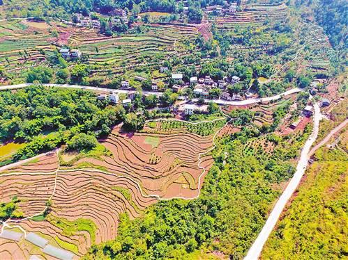9月22日，云阳县新津乡，乡村公路建成后，沿线催生规模化的蔬菜基地。 记者 罗斌 摄