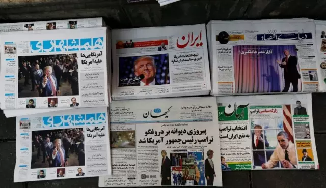 11月10日，德黑兰当地报纸报道特朗普胜选，lai源：fortune.com