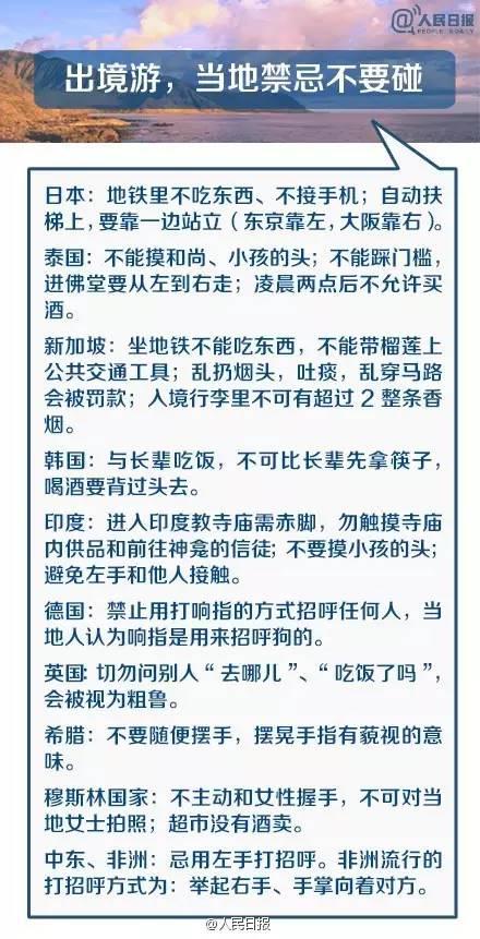 出境游，这些陋习不能有