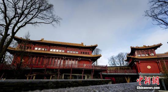 当地时间2017年1月10日，荷兰雷嫩，当地Ouwehand动物园建设Pandasia熊猫园，迎接即将到来的中国的大熊猫Wu Wen和Xing Ya。