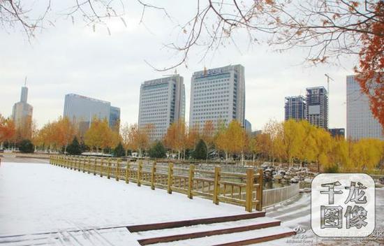 雪后的北京亦庄，融自然与现代和谐为一