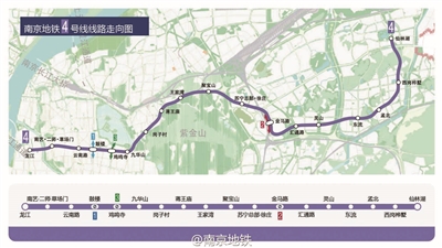 南京地铁4号线路线图