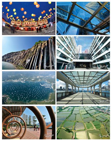 　　一套八辑“香港多角度”相片，以崭新角度看香港，这些图案将用在回归二十周年的纪念品上。