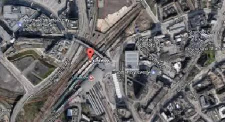 ▲谷歌地图上的伦敦斯特拉特福德车站及周边地区