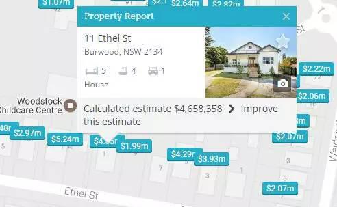 ▲当地房屋交易网站截图显示：Ethel街上的某栋住宅售价为466万澳元（约合2400万元人民币）。
