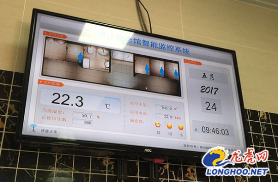 　　渡江胜利纪念馆公厕中的智能监控系统
