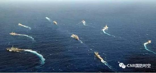  美日印举行海上军演（图片来源于网络） 