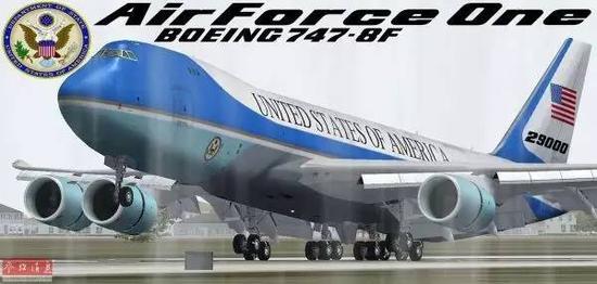 ▲用波音747-8型飞机打造的“空军一号”想象图