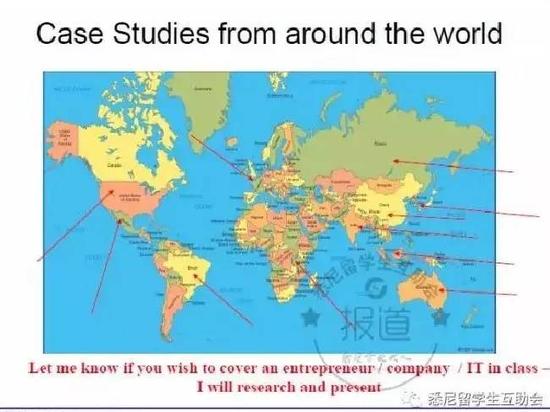  悉尼大学讲师使用的错误地图（《澳大利亚人报》图片）