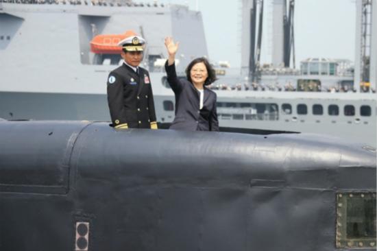 蔡英文当局力推“潜艇自造”。（图片来源：台湾《中时电子报》资料图）