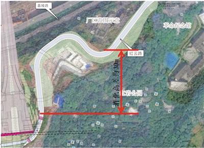红云路部分路段效果图。
