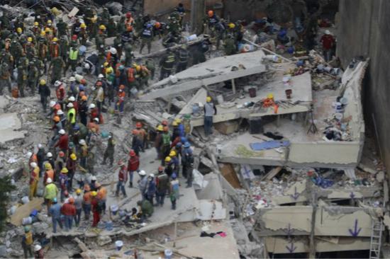 墨西哥发生7.1级地震。（图片来源：美联社） 