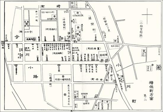 神田古书屋分布图（1903年/明治36年）