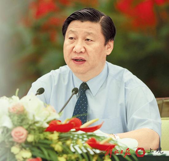 2007年6月29日，習(xí)近平在上海慶祝建黨86周年座談會上講話。