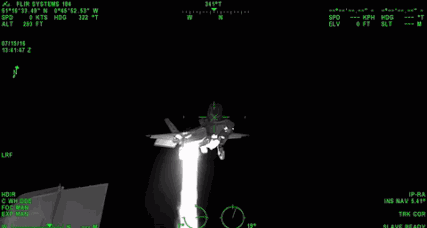 红外传感器拍摄的F-35B战机VTOL起飞动态图