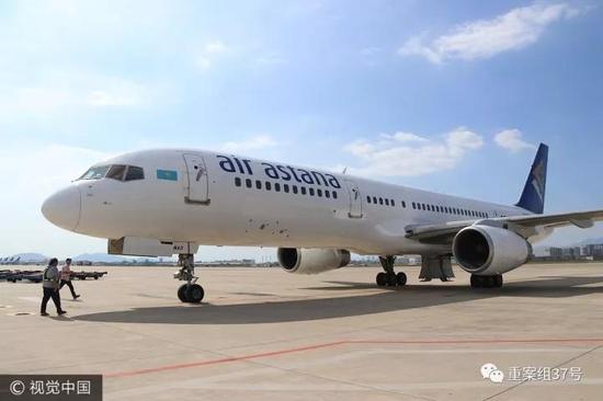 坦阿斯塔纳航空的一架波音757客机试飞现异常后安全降落在厦门机场