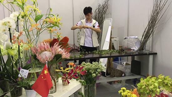 潘沈涵在角逐中。汹涌新闻记者 忻勤 桑文浩 图
