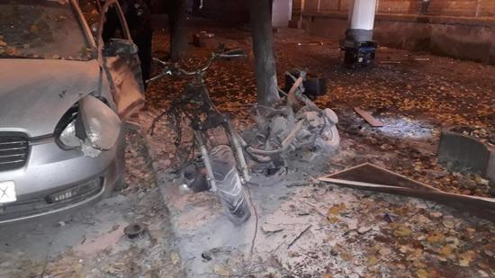  图为爆炸现场（图源：乌克兰内政部脸书）