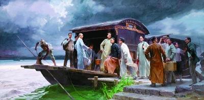 启航（油画）何红舟、黄发祥