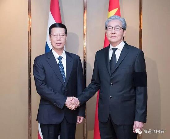 习近平主席特使张高丽会见泰国副总理颂吉