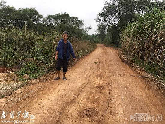 ▲小淋被校车撞倒身亡的地方。