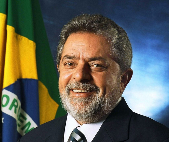 ·2003年，当选巴西总统的卢拉。