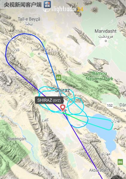 载170名乘客的客机因引擎故障迫降伊朗 无人伤亡