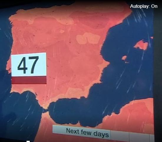  大大的47℃让人看了害怕（图片来源：BBC）