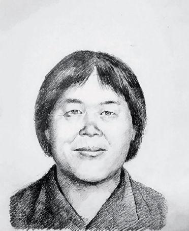 林宇辉绘制的“梅姨”画像。供图/林宇辉