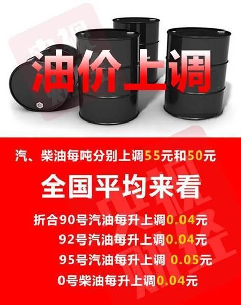 成品油年内第四涨!加满一箱油多花2元