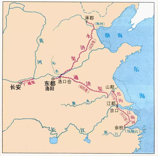 (图为大运河主体工程示意)