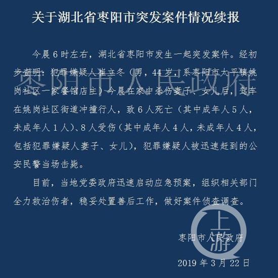 湖北被击毙男子照片曝光 开车撞人前曾杀伤妻女