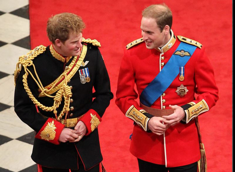 2011年威廉王子婚礼，哈里为哥哥当伴郎