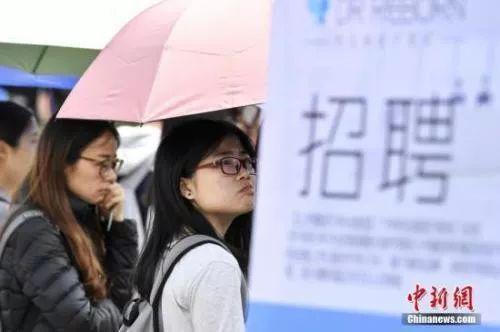 资料图:高校毕业生在招聘会现场。中新社记者 陈骥旻 摄