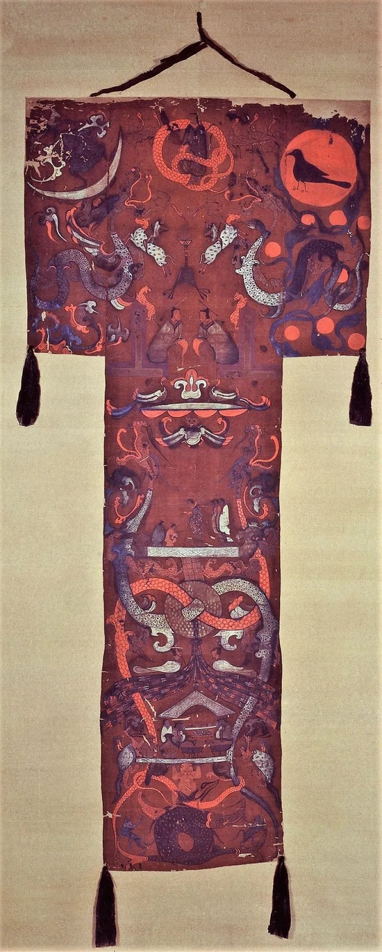 长沙马王堆出土的一号帛画“非衣”,图片来源:Wikipedia